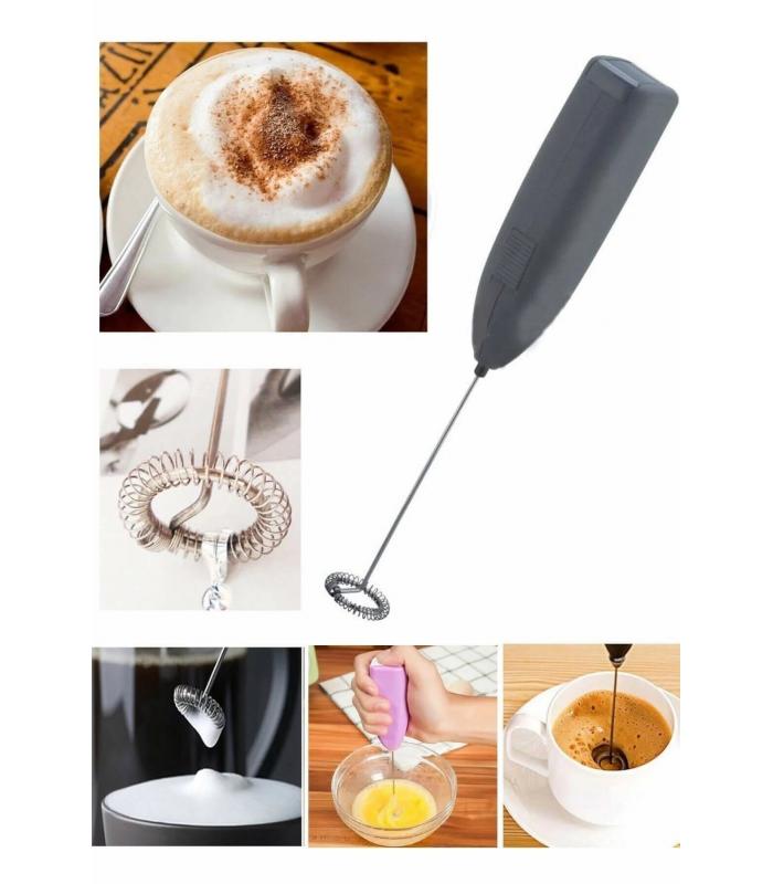 Toptan Pilli Mini Mixer Kahve Cappuccino Karıştırıcı Süt Köpürtücü